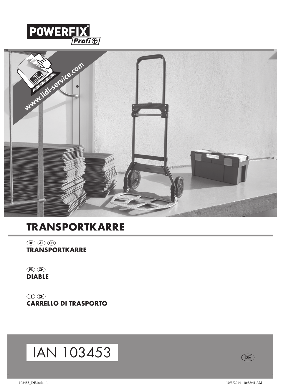 Powerfix 103453-14-01 User Manual | 7 pages