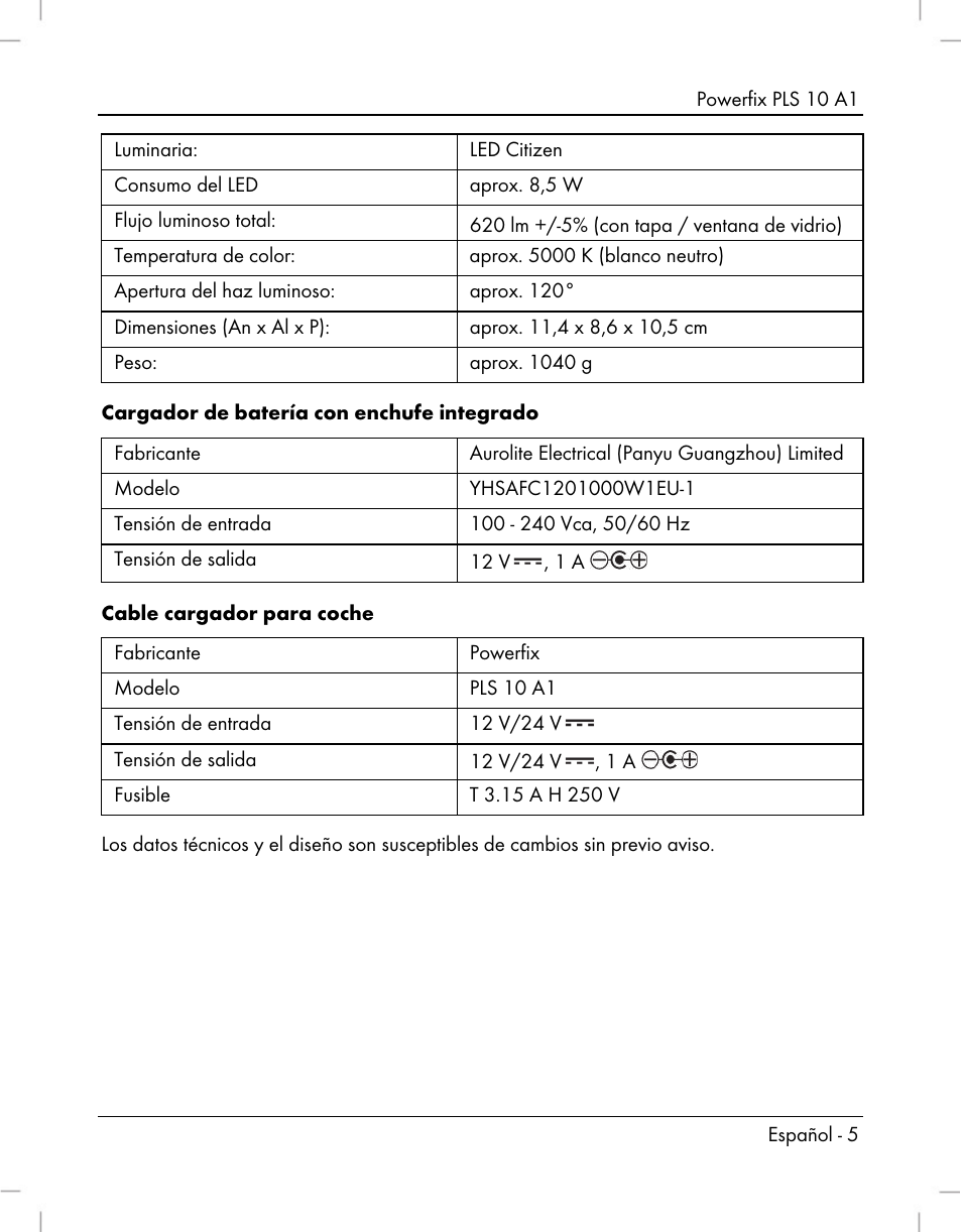 Powerfix PLS 10 A1 User Manual | Page 7 / 60