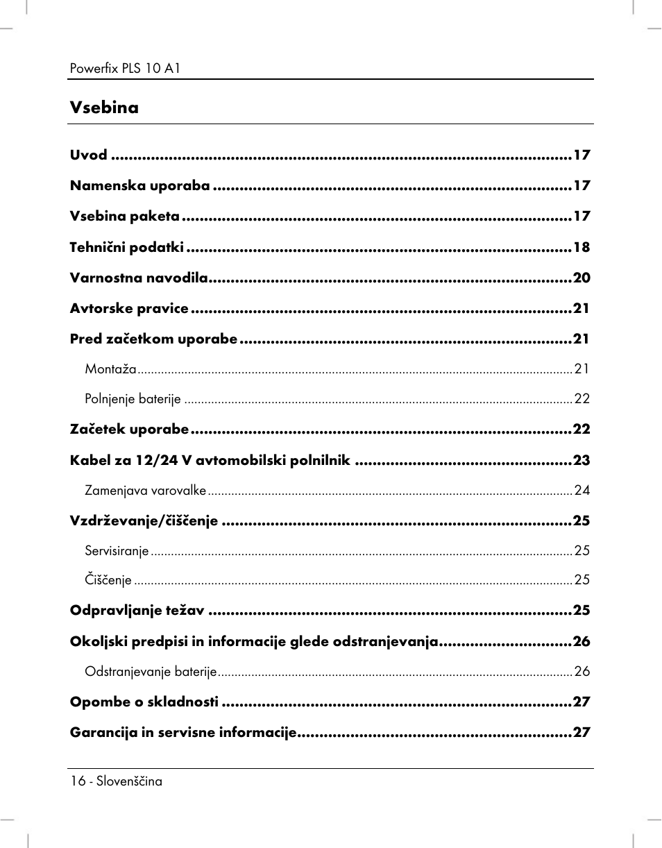 Powerfix PLS 10 A1 User Manual | Page 18 / 60