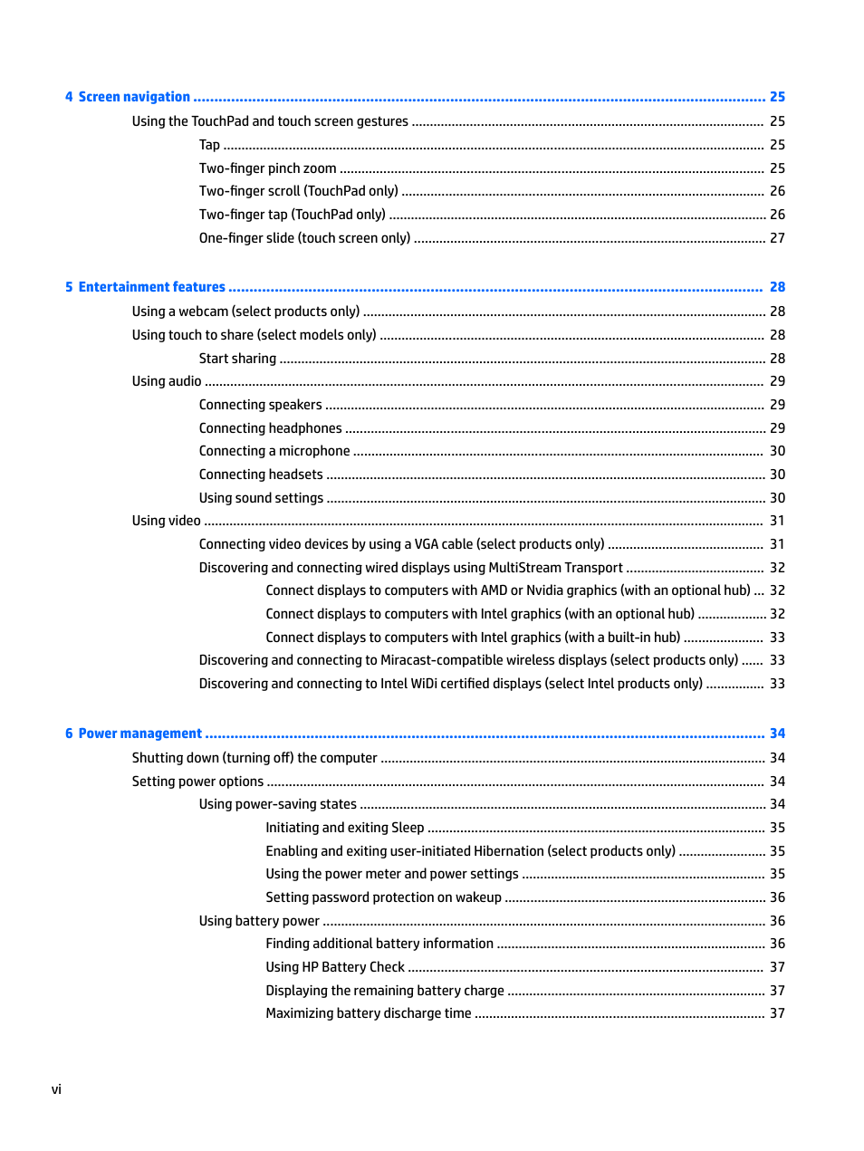 HP EliteBook 840 G3 User Manual | Page 6 / 81