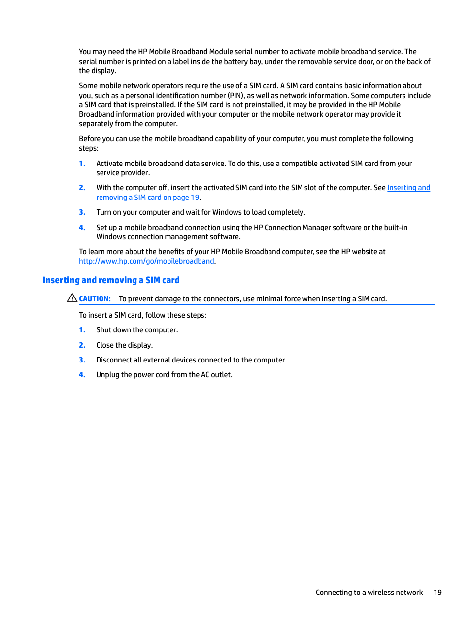 Inserting and removing a sim card | HP EliteBook 840 G3 User Manual | Page 29 / 100