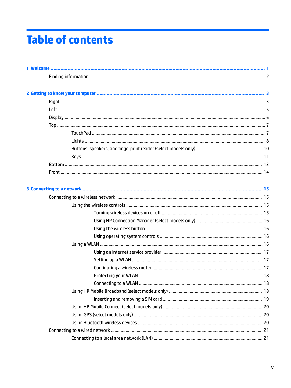 HP EliteBook 840 G3 User Manual | Page 5 / 100