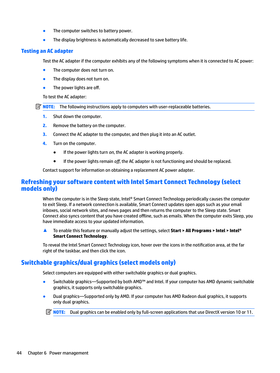 Testing an ac adapter | HP EliteBook 840 G3 User Manual | Page 54 / 100