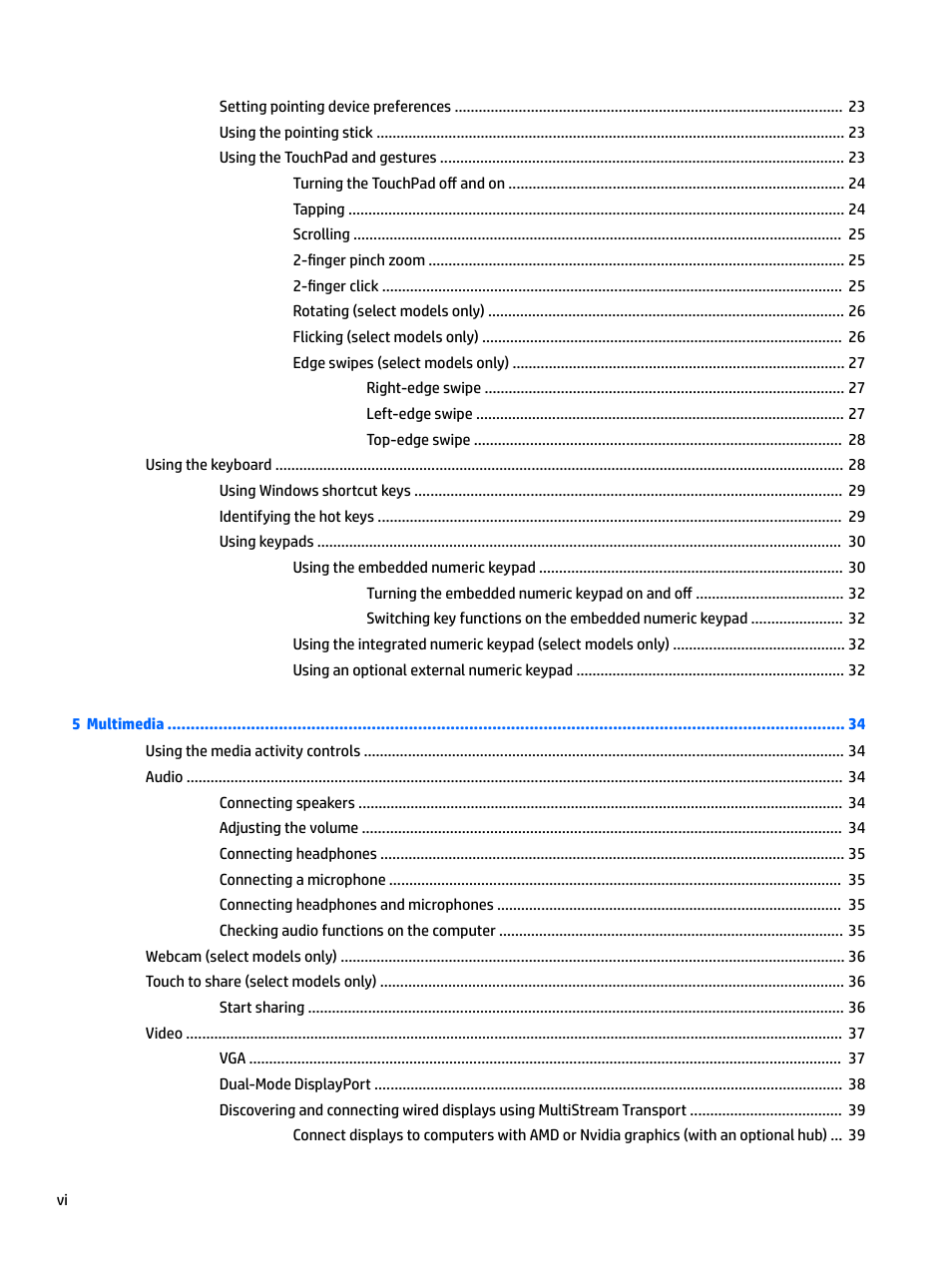 HP EliteBook 840 G3 User Manual | Page 6 / 101