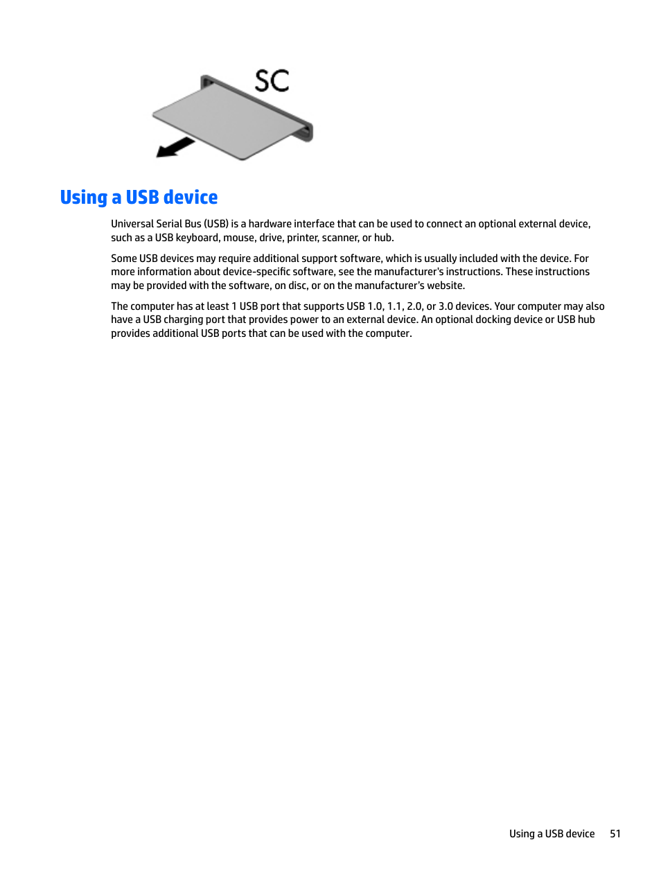 Using a usb device | HP EliteBook 840 G3 User Manual | Page 61 / 101