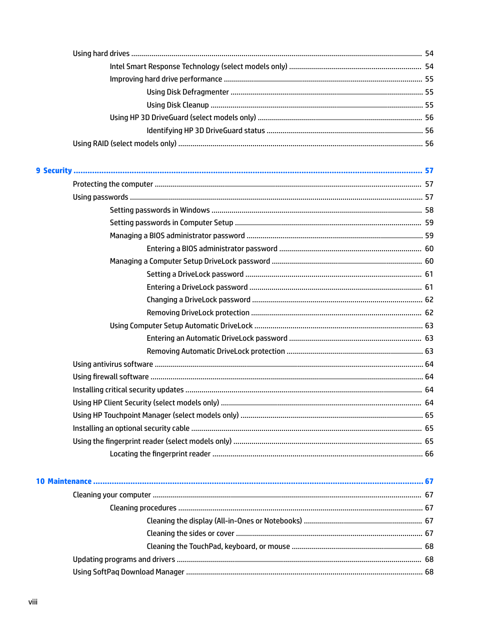 HP EliteBook 840 G3 User Manual | Page 8 / 101