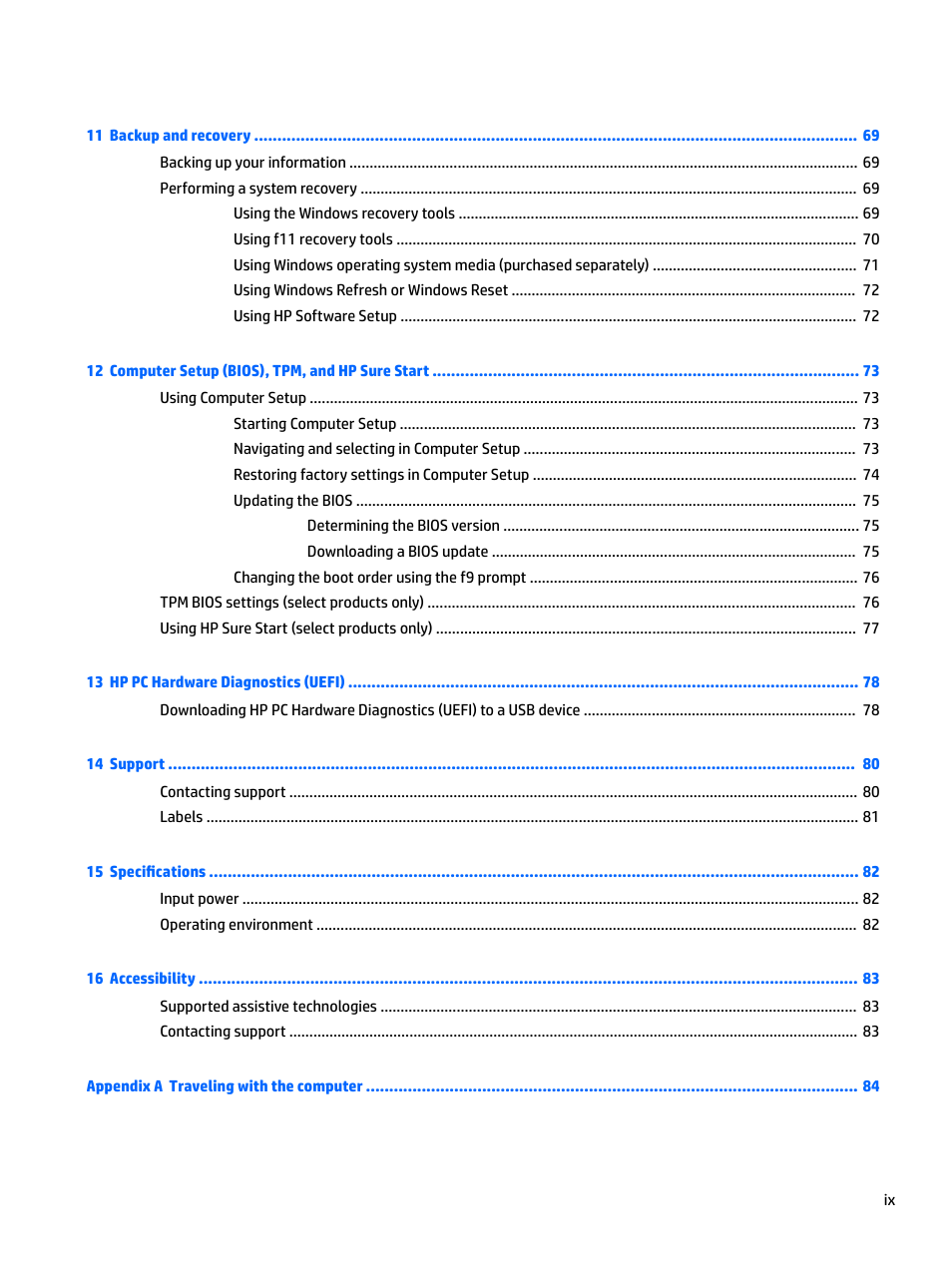 HP EliteBook 840 G3 User Manual | Page 9 / 101