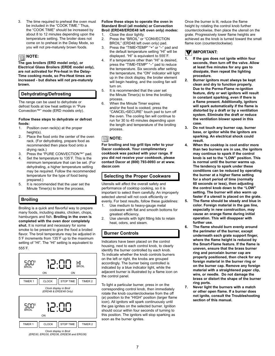Dacor Epicure User Manual | Page 9 / 20