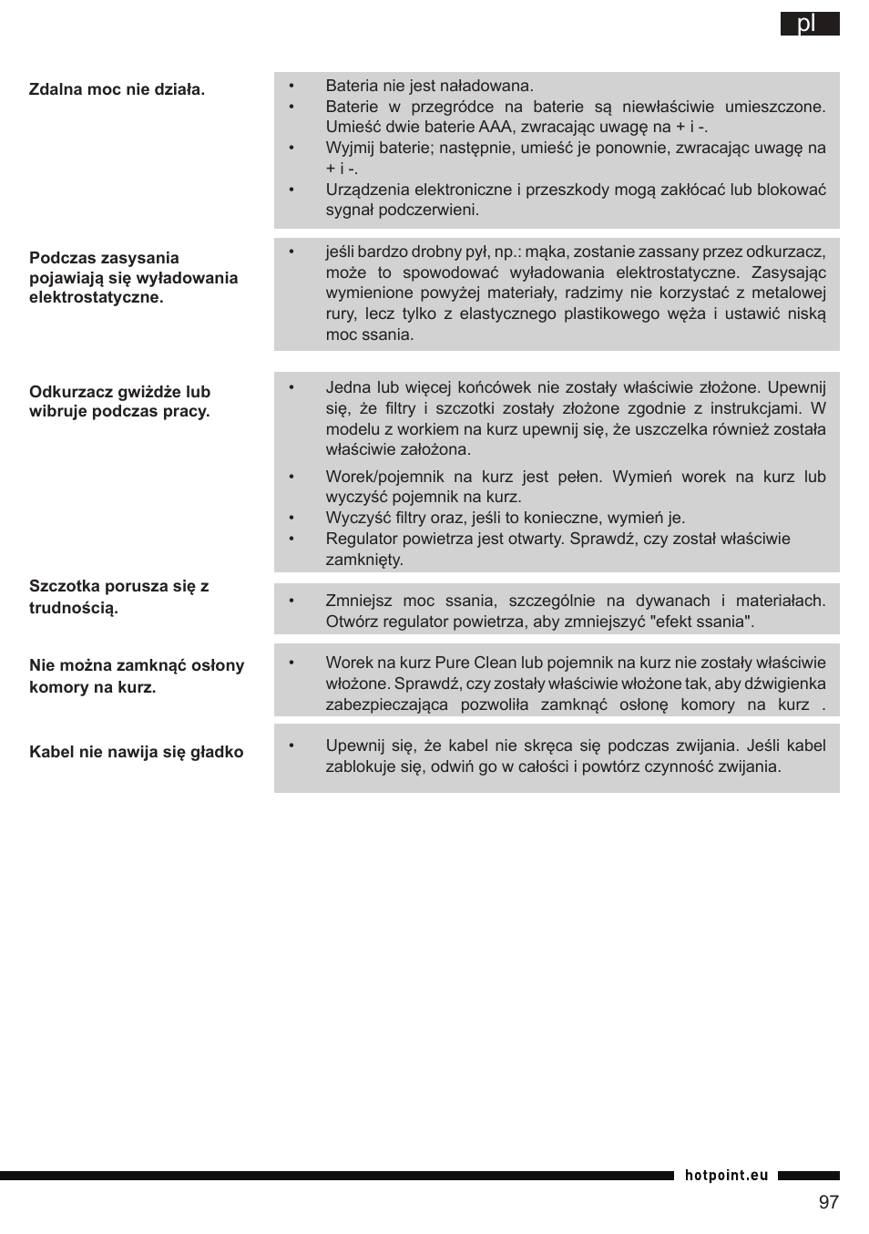 It pl | Hotpoint Ariston SL C10 BCH User Manual | Page 97 / 100