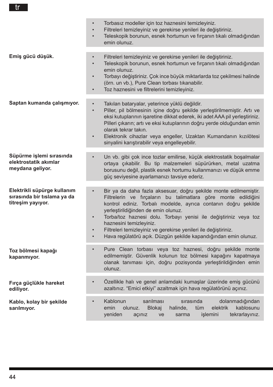 Hotpoint Ariston SL B10 BDB User Manual | Page 44 / 84