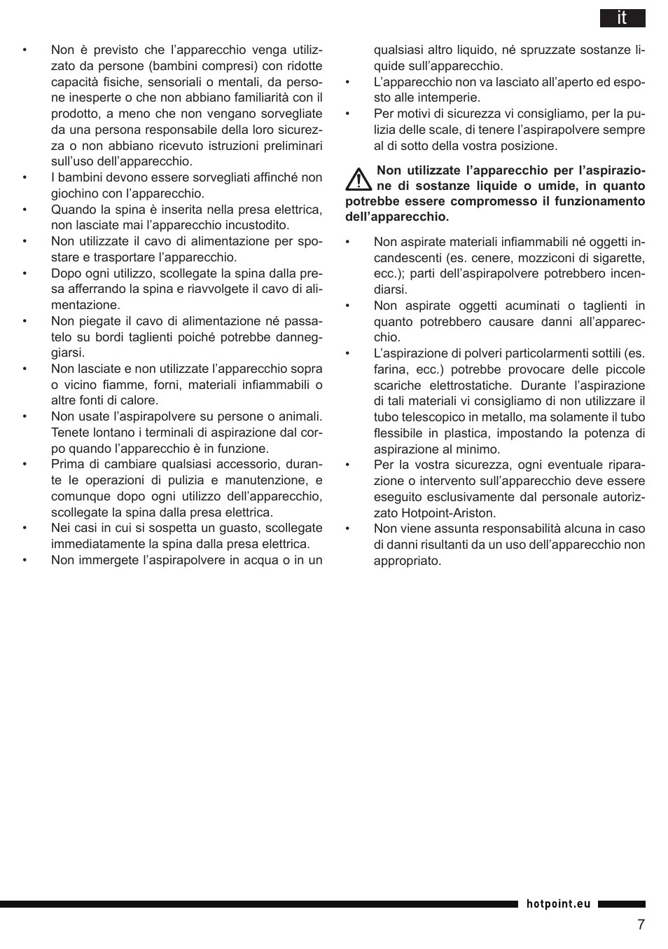 Hotpoint Ariston SL B10 BDB User Manual | Page 7 / 84