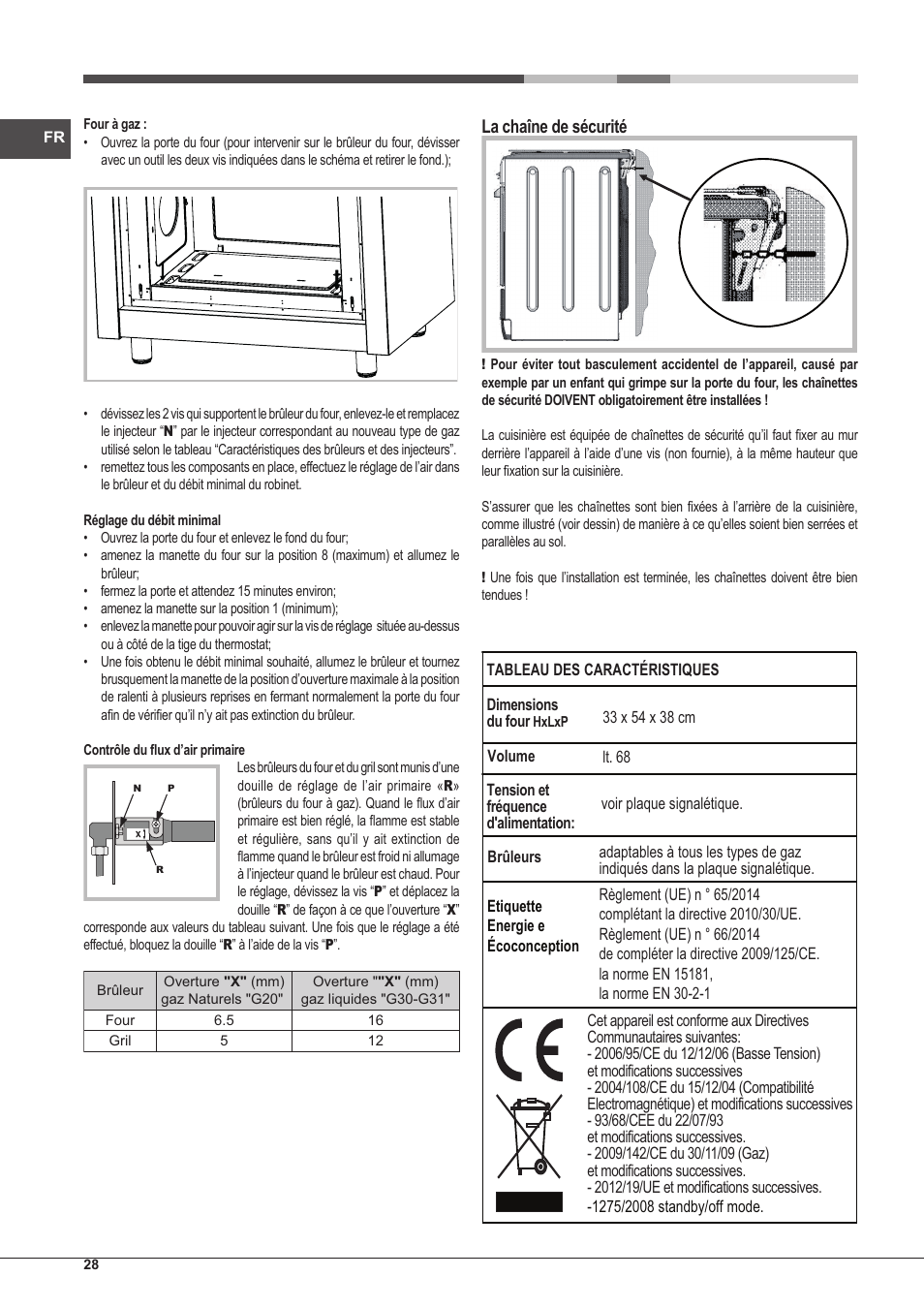 La chaîne de sécurité | Hotpoint Ariston CP97SG1 /HA S User Manual | Page 28 / 52