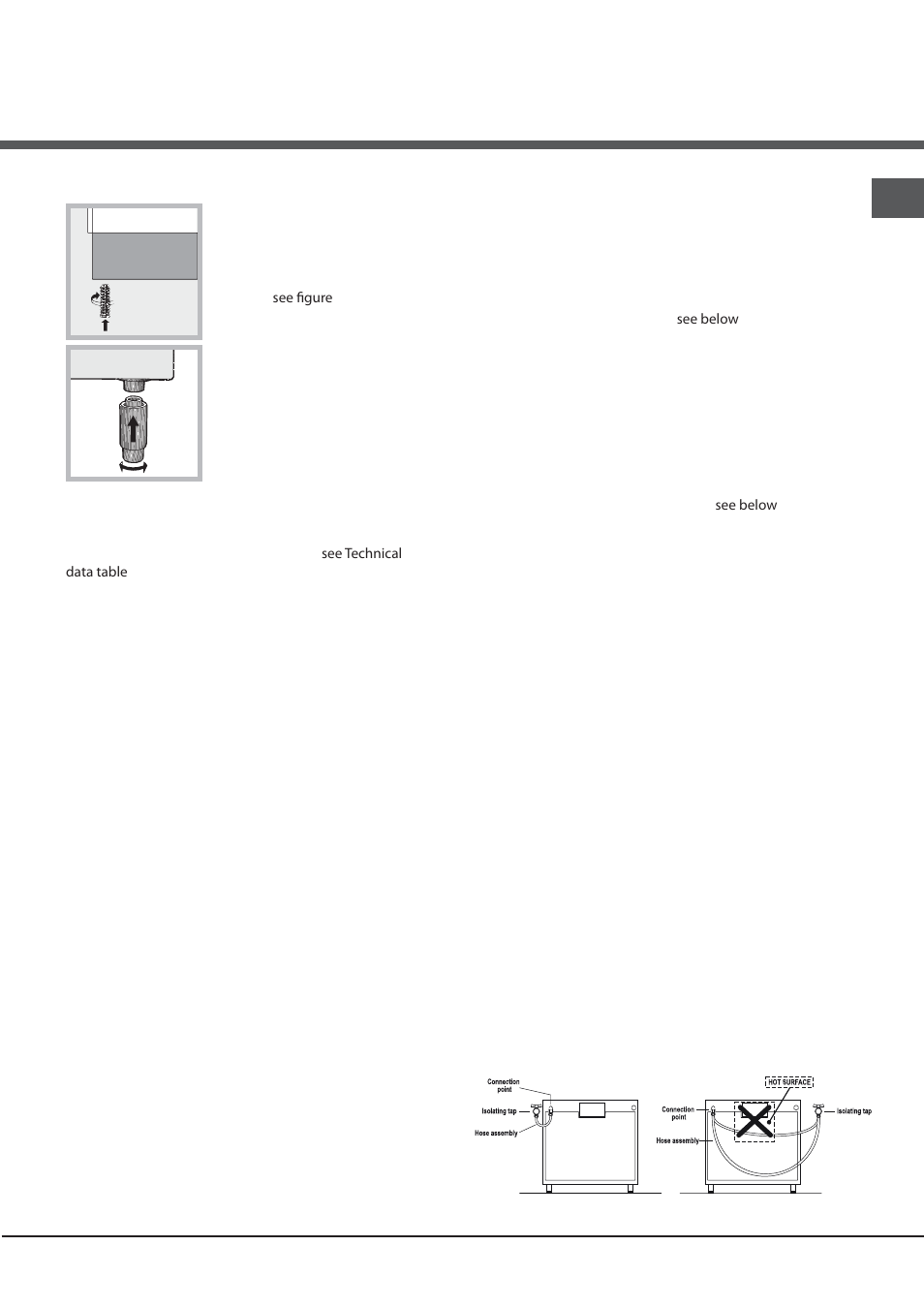 Electrical connection, Gas connection | Hotpoint Ariston CG65SG1 (W) IT/HA H User Manual | Page 17 / 72