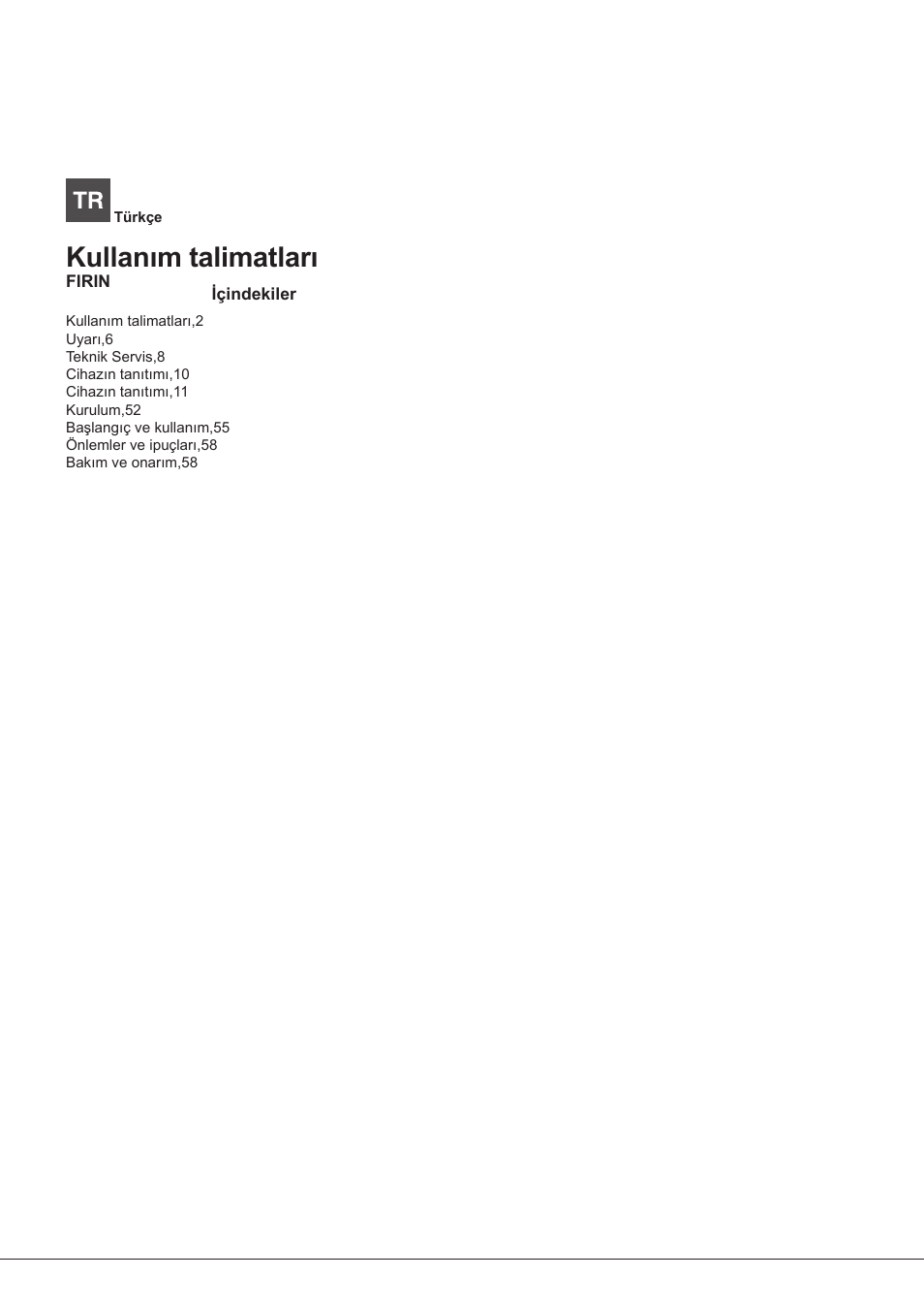 Kullanım talimatları | Hotpoint Ariston CP65SG1 /HA S User Manual | Page 2 / 60