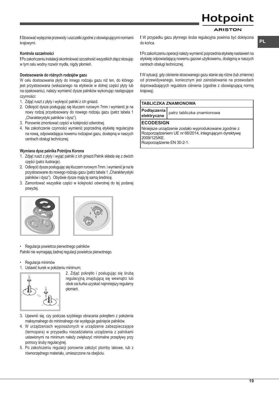 Hotpoint Ariston PKLL 751 T/IX/HA EE User Manual | Page 19 / 56