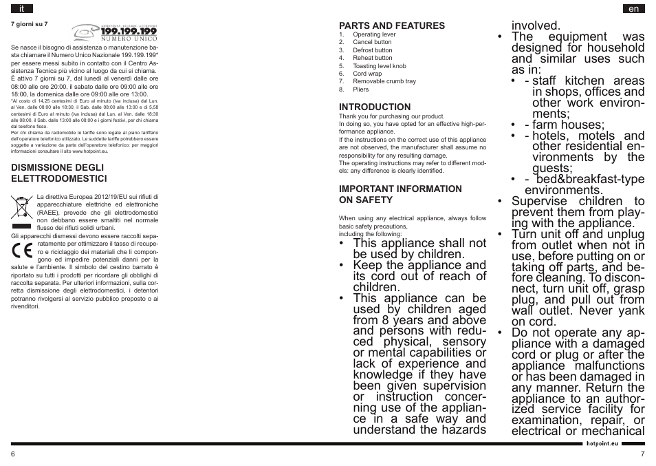Hotpoint Ariston TT 22M DSL0 User Manual | Page 4 / 20