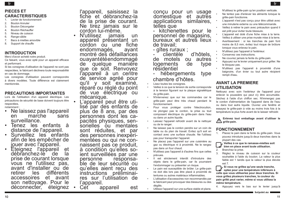 Hotpoint Ariston TT 22M DSL0 User Manual | Page 6 / 20