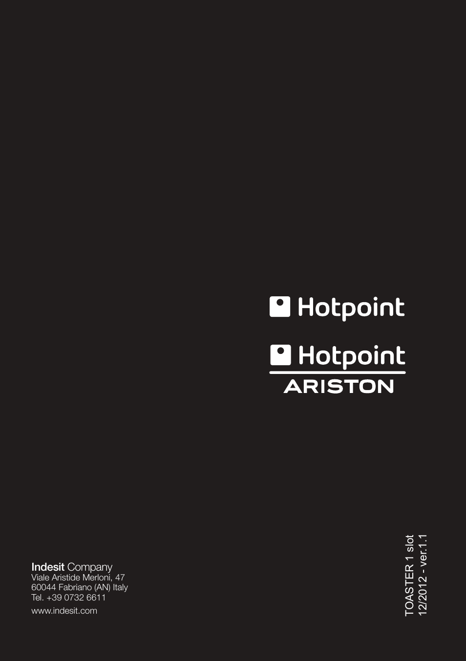 Hotpoint Ariston TT 12E AR0 User Manual | 38 pages