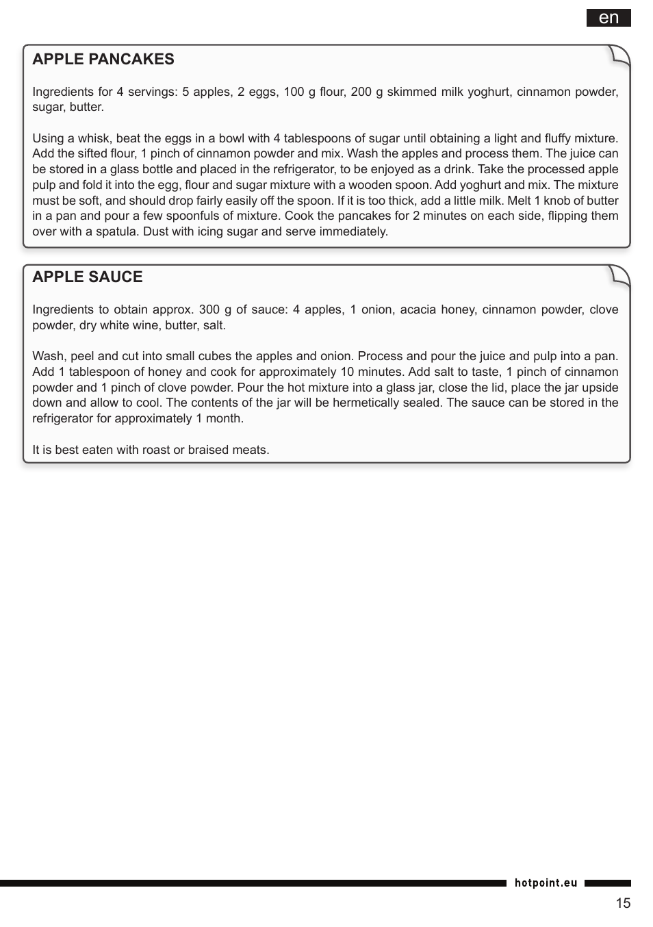 It en | Hotpoint Ariston SJ 4010 FSL0 User Manual | Page 15 / 64