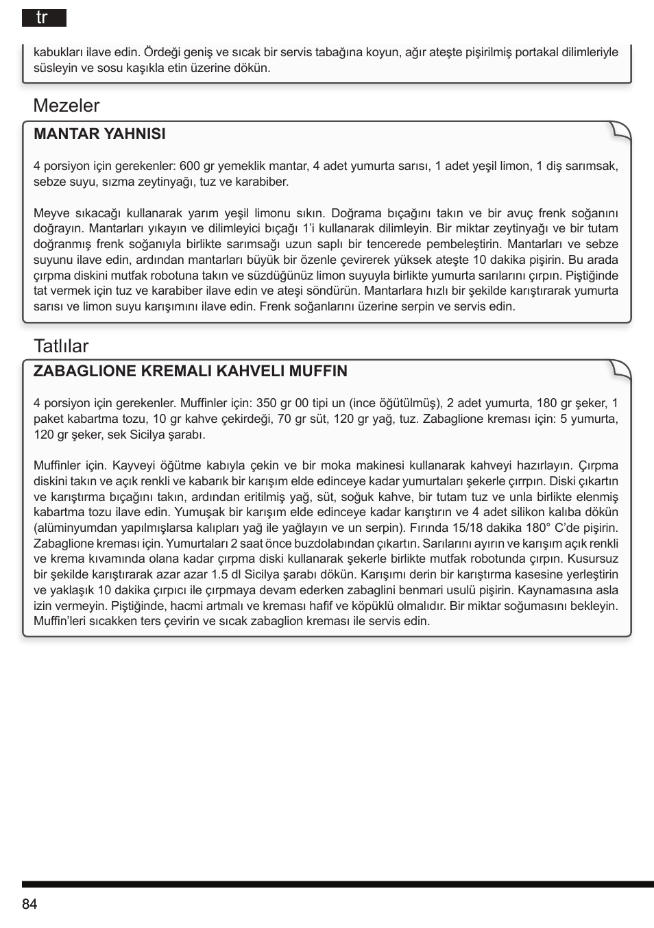 Mezeler tatlılar | Hotpoint Ariston FP 1005 AB0 User Manual | Page 84 / 148