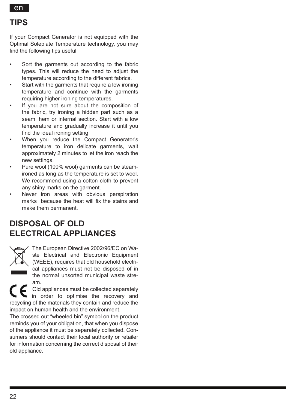 It en tips, Disposal of old electrical appliances | Hotpoint Ariston II E75 AA0 User Manual | Page 22 / 68