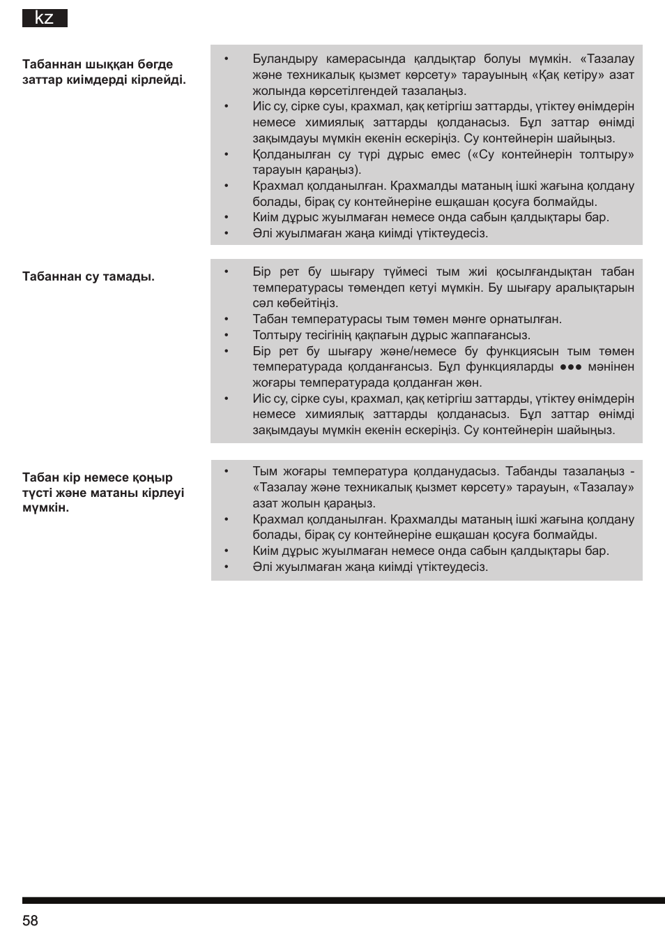 Hotpoint Ariston II E75 AA0 User Manual | Page 58 / 68