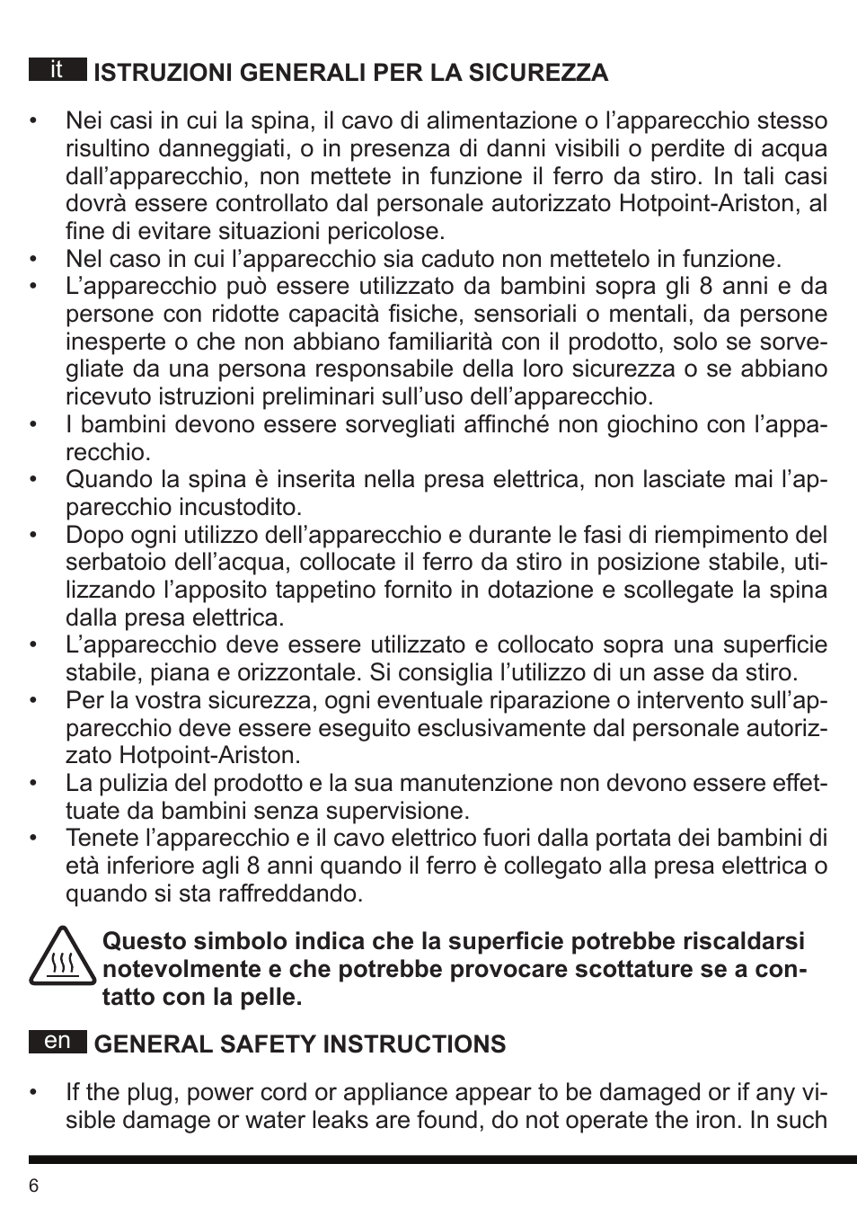 Hotpoint Ariston G E12 AA0 User Manual | Page 6 / 88