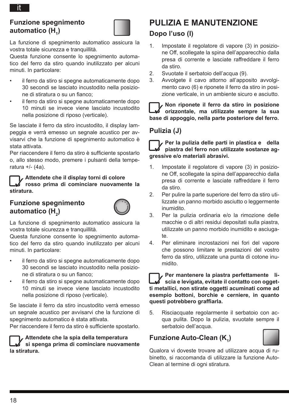 Pulizia e manutenzione | Hotpoint Ariston SI E40 BA0 User Manual | Page 18 / 96