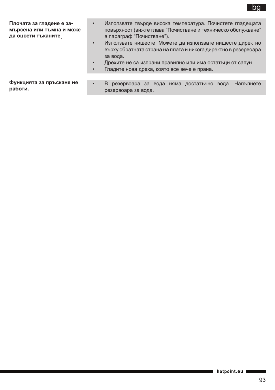 It bg | Hotpoint Ariston SI E40 BA0 User Manual | Page 93 / 96