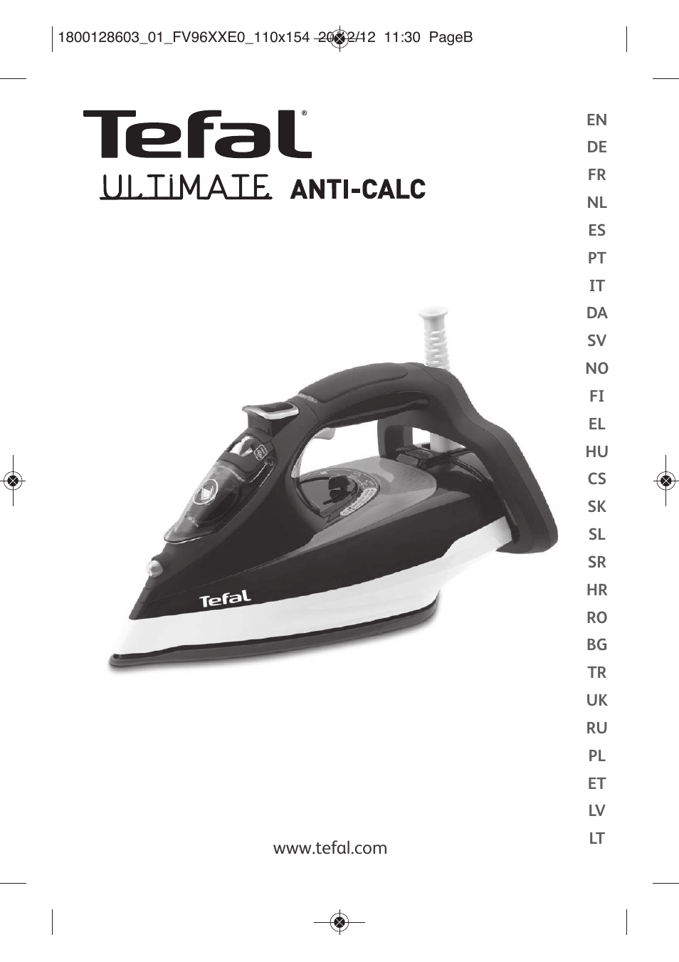 Tefal FV9630 User Manual | Page 2 / 114