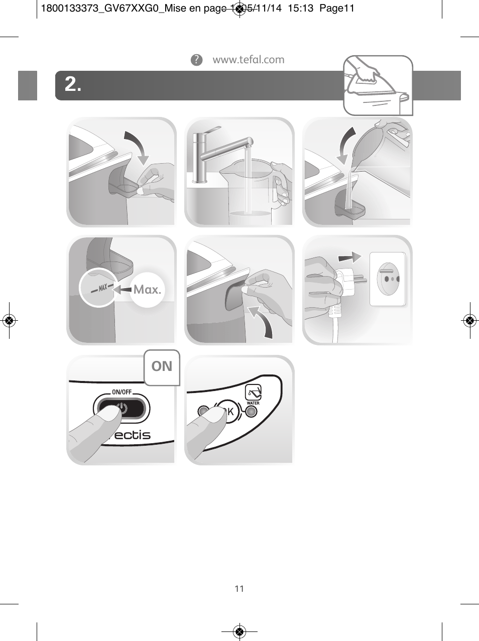 Tefal Effectis GV6720 User Manual | Page 11 / 24