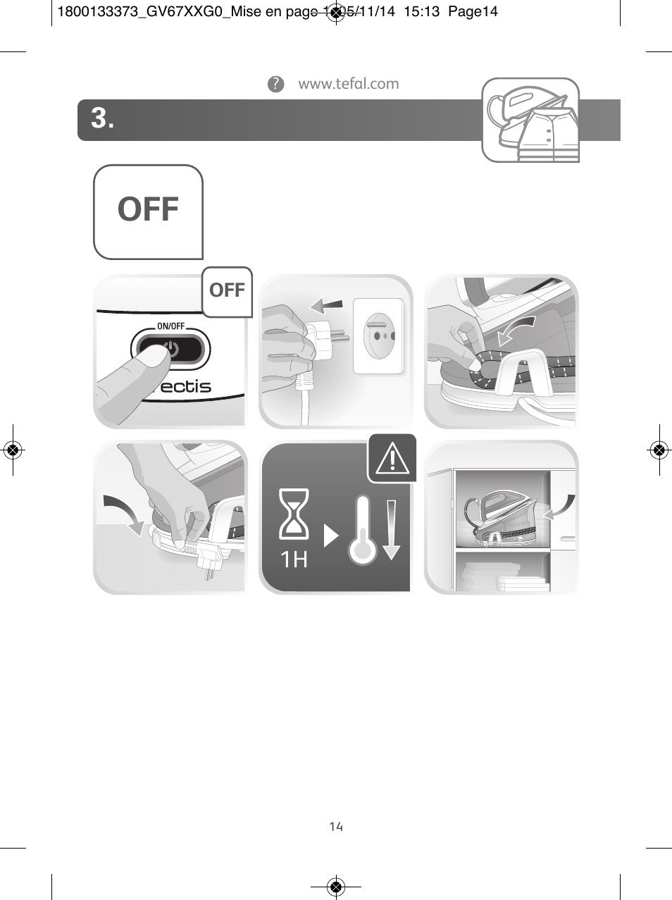 Tefal Effectis GV6720 User Manual | Page 14 / 24