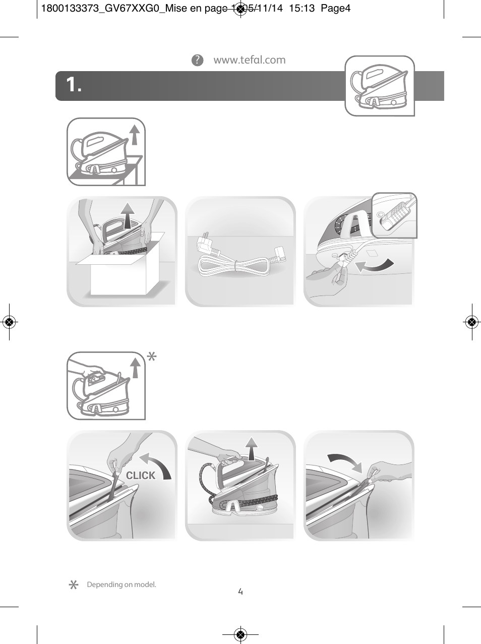 Tefal Effectis GV6720 User Manual | Page 4 / 24