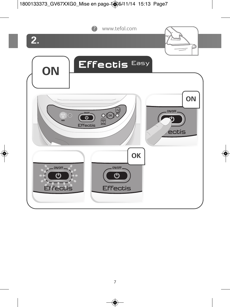 Tefal Effectis GV6720 User Manual | Page 7 / 24