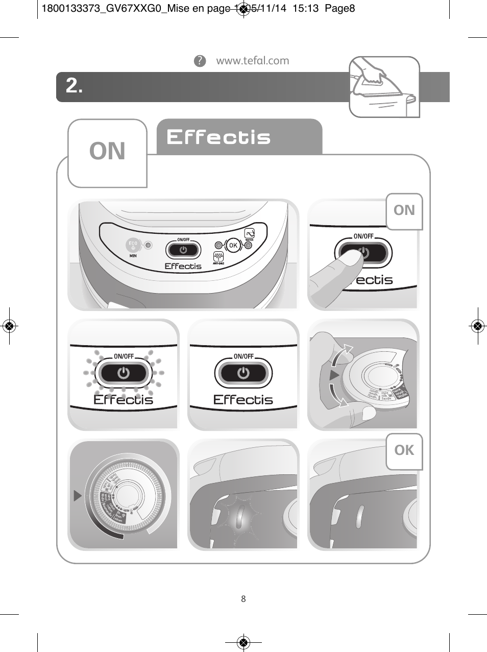 Tefal Effectis GV6720 User Manual | Page 8 / 24