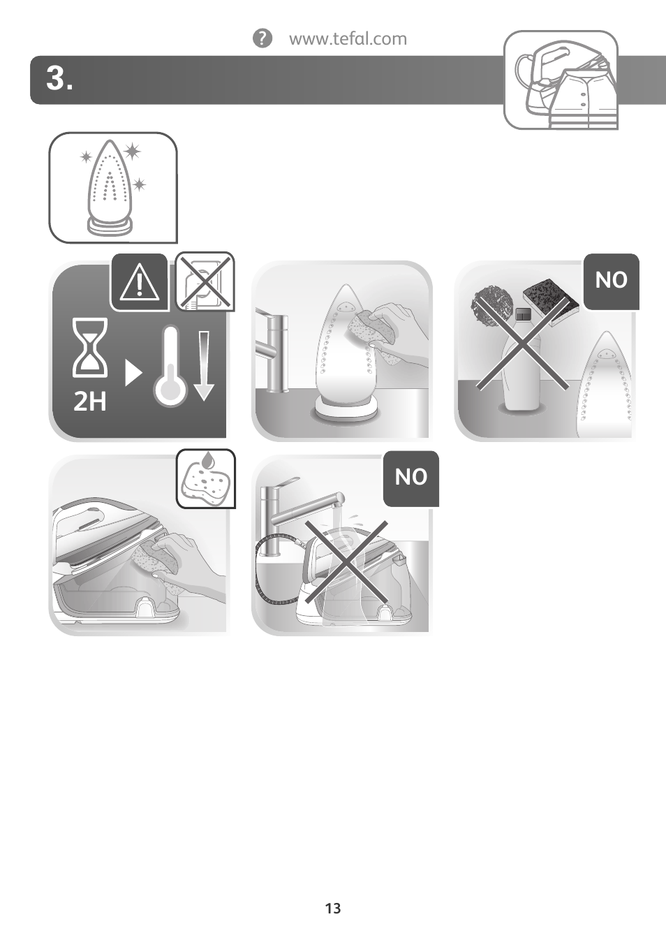 Tefal Actis GV6340 User Manual | Page 13 / 24