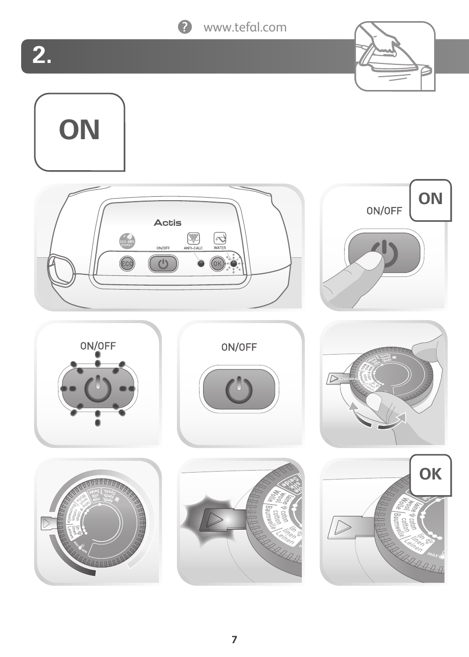 Tefal Actis GV6340 User Manual | Page 7 / 24