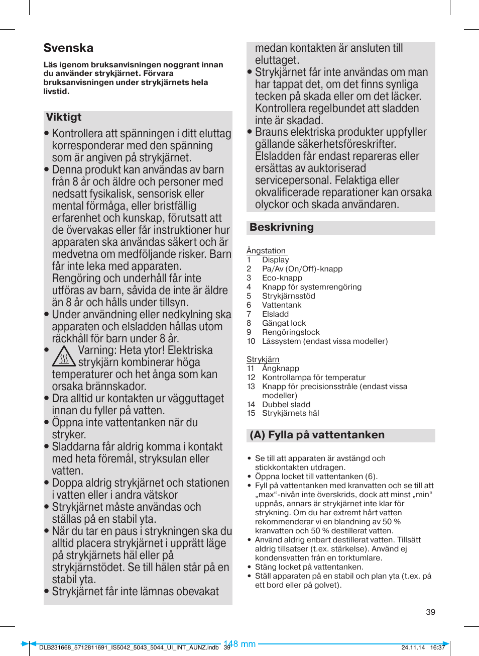 Braun IS 5042 User Manual | Page 40 / 95