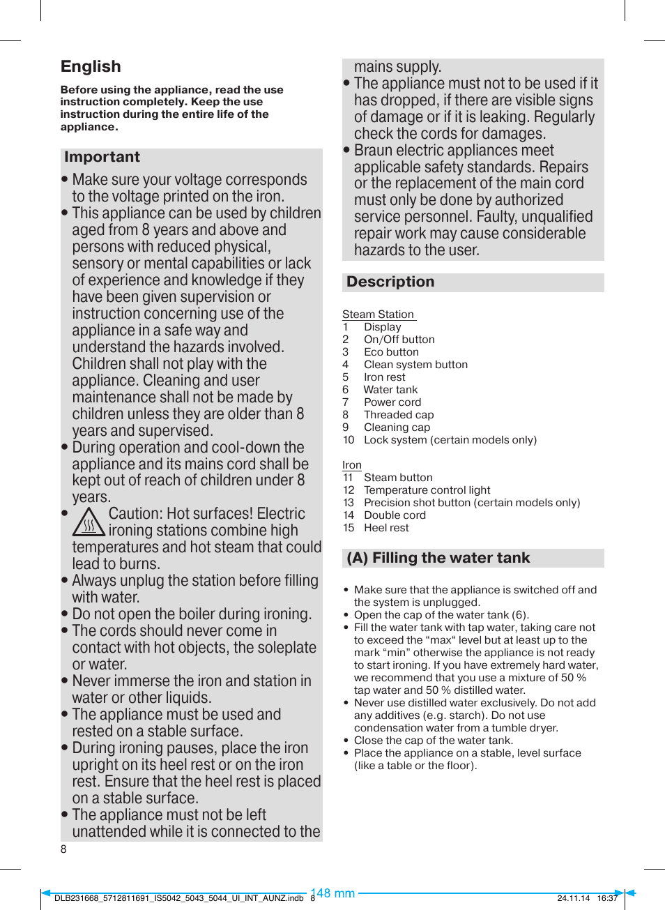 Braun IS 5042 User Manual | Page 9 / 95