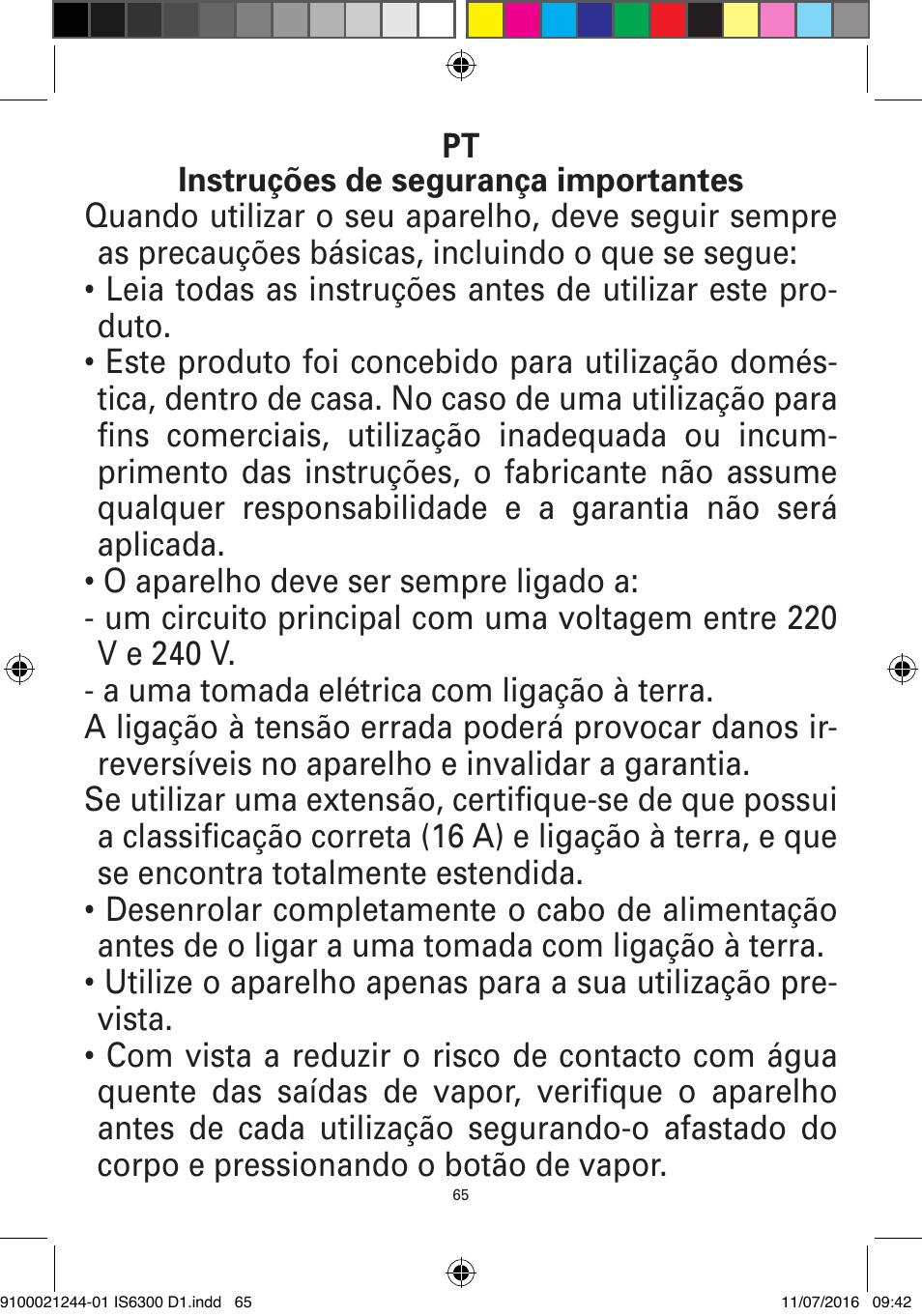 ROWENTA MASTER VALET GARMENT STEAMER IS6300 User Manual | Page 70 / 150
