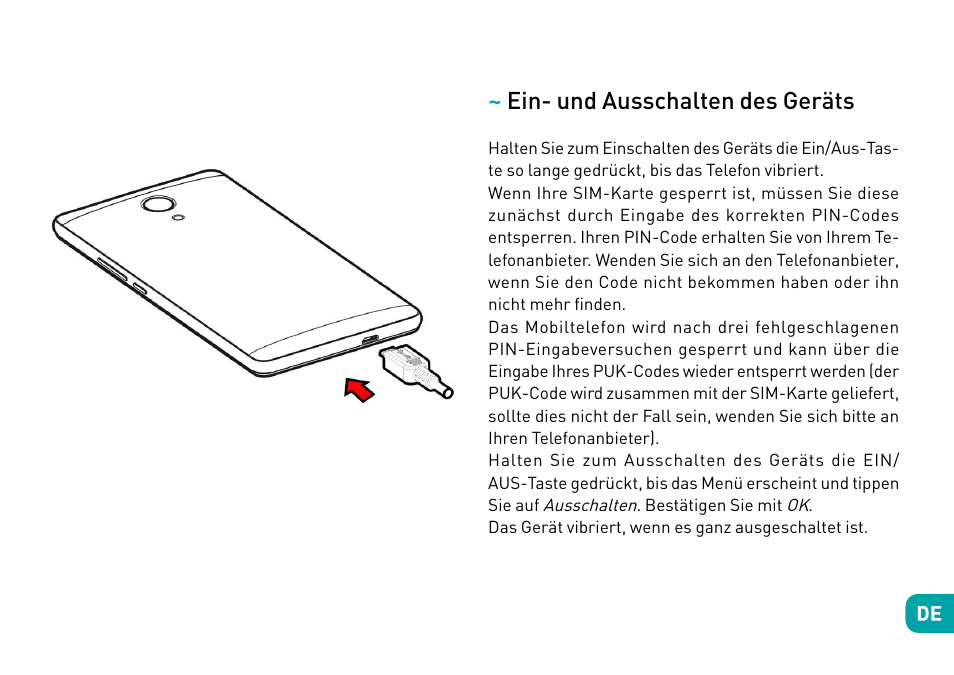 Ein- und ausschalten des geräts | Wiko Robby User Manual | Page 122 / 292