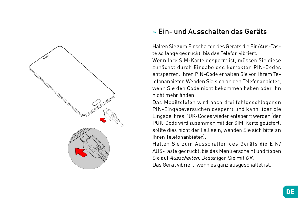 Ein- und ausschalten des geräts | Wiko Ufeel prime User Manual | Page 122 / 292