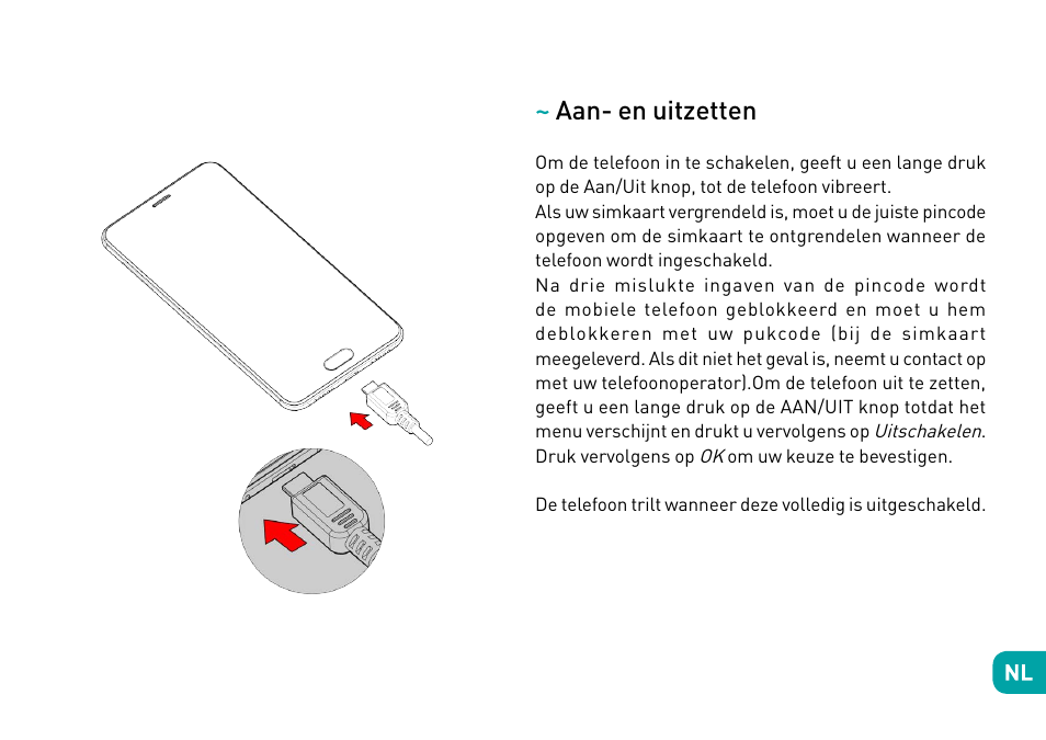 Aan- en uitzetten | Wiko Ufeel prime User Manual | Page 144 / 292