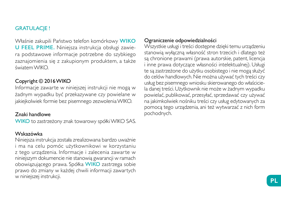 Wiko Ufeel prime User Manual | Page 180 / 292