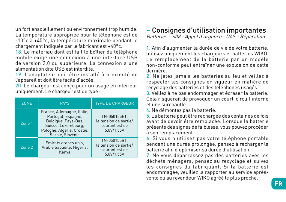 Consignes d’utilisation importantes | Wiko Ufeel prime User Manual | Page 40 / 292