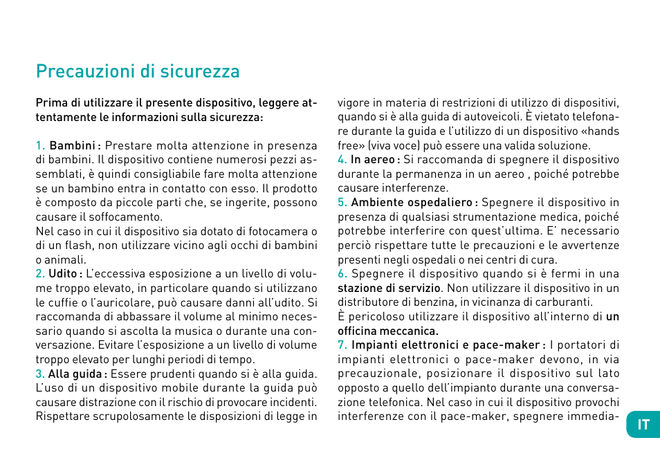 Precauzioni di sicurezza | Wiko Ufeel prime User Manual | Page 60 / 292