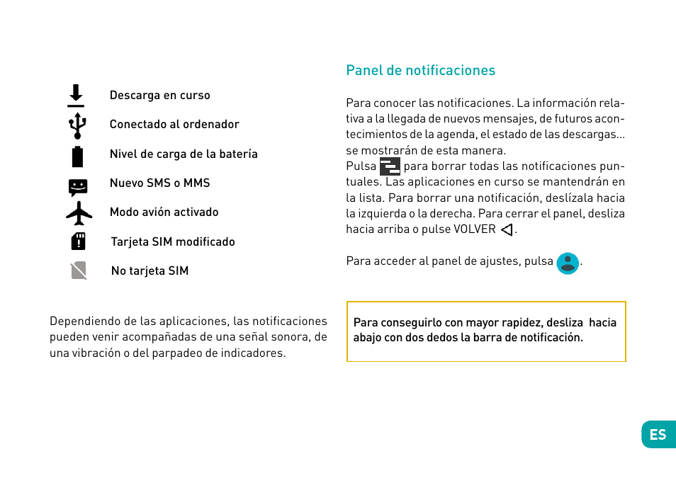 Panel de notificaciones | Wiko Ufeel prime User Manual | Page 81 / 292
