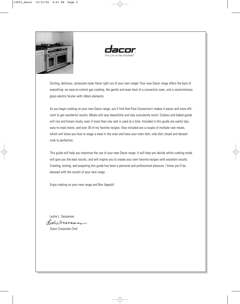 Dacor Range Cooking User Manual | Page 2 / 64