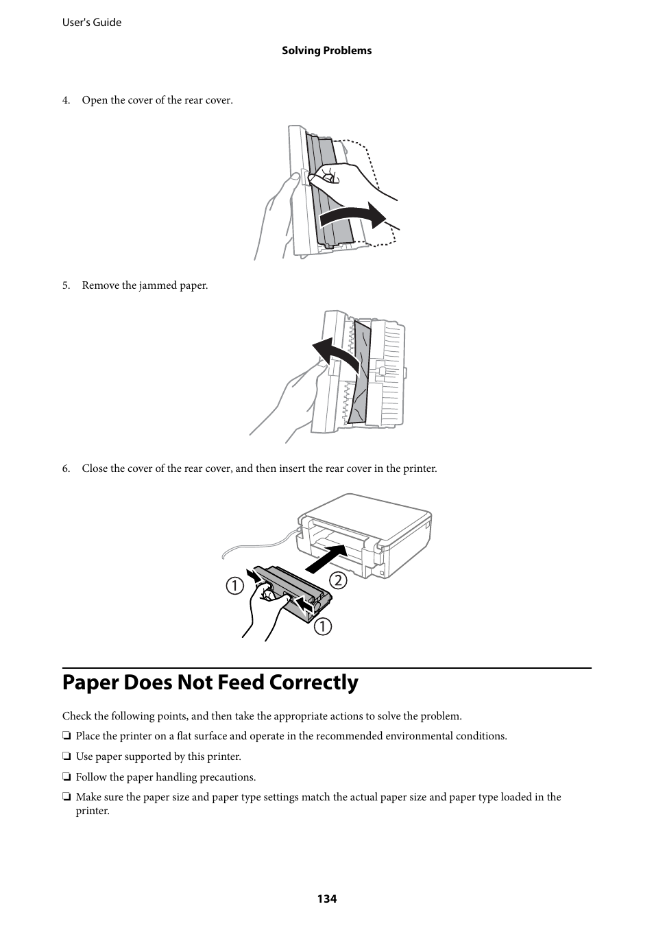 Paper does not feed correctly | Epson Expression Premium XP-635 Refurbished User Manual | Page 134 / 160