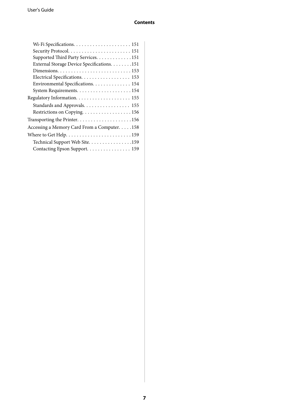 Epson Expression Premium XP-635 Refurbished User Manual | Page 7 / 160